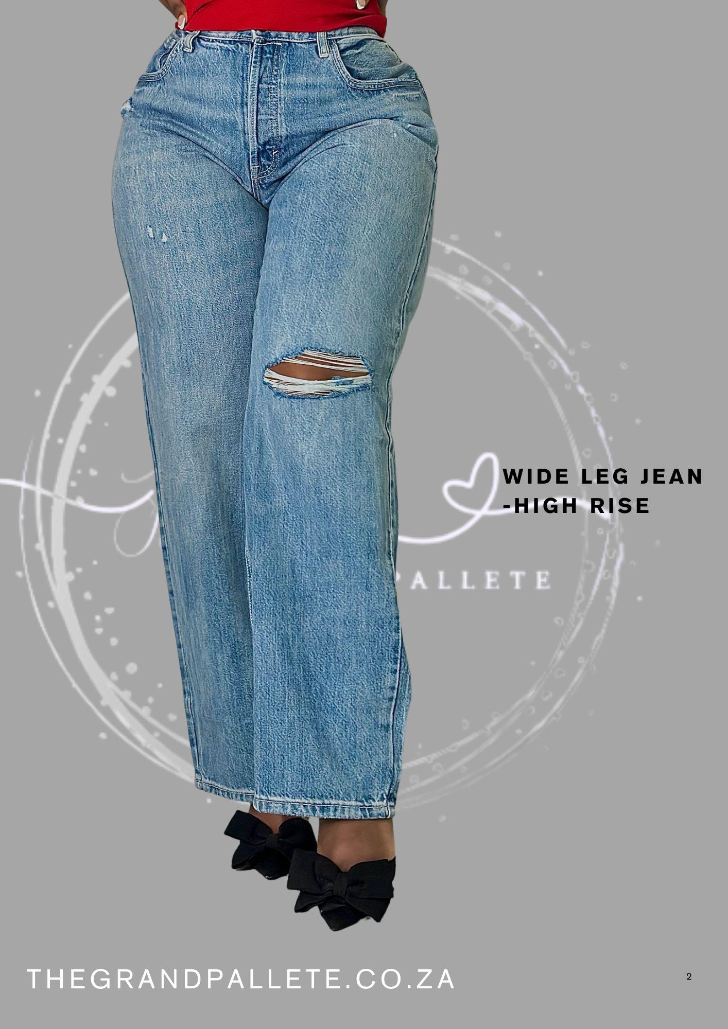 CLASSIC WIDE LEG JEAN- LIGHT BLUE (HIGH RISE)